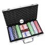 Imagem de Maleta Poker 300 Fichas Kit Completo 2 Baralhos 5 Dados