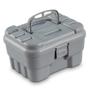 Imagem de Maleta porta treco caixa organizadora para pesca parafusos com alça para transporte cinza plastica