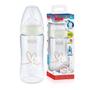 Imagem de Mamadeira First Choice Nuk Brilha no Escuro 300ml Fase 2 Bebê Bege Flow Control para Todos os Líquidos