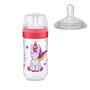 Imagem de Mamadeira Lillo Super 300 ml Bico Silicone Redondo Macio Dino ou Unicornio