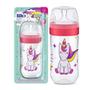 Imagem de Mamadeira Lillo Super Evolution Bico de Silicone +6 Meses Desenhos Sortidos Rosa 300ml