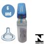 Imagem de Mamadeira Lisa 240ml c/ Bico Kit 6 und  Azul, Rosa, Diversas