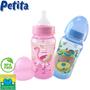 Imagem de Mamadeira Petita Super Bico Redondo em Silicone 270ml - Azul e Rosa