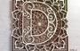 Imagem de Mandala Alfabeto Letra D Em Camadas Alto Relevo 3d 44 cm