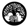 Imagem de Mandala Árvore Da Vida Preto Com Elefante da Fortuna 40cm