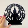 Imagem de Mandala de MDF Buda Preta Para Parede / Porta 20cm - Modelo D