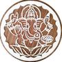 Imagem de Mandala Ganesha - MDF - Branco - Enfeite Decortivo - 30cm
