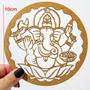 Imagem de Mandala Ganesha - MDF - Branco - Meditação Decoração - 10cm