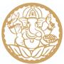 Imagem de Mandala Ganesha - MDF - Cru - Meditação Decoração - 20cm