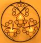 Imagem de Mandala Trevos 38 cm Decorativa Parede Porta Vela Castiçal