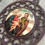 Imagem de Mandala Vazada Em Mdf Adorno De Porta Sagrada Família