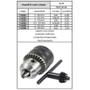 Imagem de Mandril Com Chave 1,5 A 13 mm Rosca 1/2x20 Fios - JG TOOLS