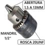 Imagem de Mandril Para Furadeira Parafusadeira 1/2 Polegadas 20Unf  Adaptador Sds Plus Martelete Compativel Makita Bosch Dewalt