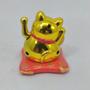 Imagem de Maneki Neko Gato Da Sorte Dourado 7,5 Cm Energia Solar