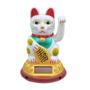 Imagem de Maneki Neko O Gato Da Sorte Branco 11 Cm Alt. Energia Solar