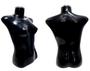 Imagem de Manequim feminino (Busto Slim P.36) preto com tampa de metal + pedestal costureira H na cor preto