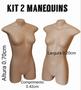 Imagem de Manequins feminino (meio corpo jo) kit  2 unidades na cor bege