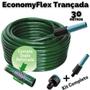 Imagem de Mangueira 1/2 Trançada 30M Verde Economyflex - Kit Completo