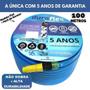 Imagem de Mangueira 100 Mts Azul Chata Super Flexível - Kit Completo