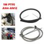 Imagem de Mangueira De Corrida De Ptfe Trançada De Aço Inoxidável, Preto, Prata, 1m, AN4-AN12, Linha De Freio
