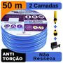 Imagem de Mangueira de Jardim EconomyFlex Azul 50 Metros com Suporte