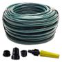 Imagem de Mangueira de Jardim Trançada 3/8" 1,5mm 60 PSI 20m Verde com Engate e Esguicho rosqueado - Force Line