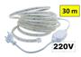 Imagem de Mangueira de LED 5050 Chata 30m com Conector Branco Frio 220V