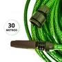 Imagem de Mangueira Jardim 30 Metros Flexivel Antitorção Trançada Reforçada Resistente Kit com Esguicho e Conector Tripla Camada Não Dobra Qualidade