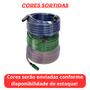 Imagem de Mangueira Jardim 30 Metros Flexivel Antitorção Trançada Reforçada Resistente Kit com Esguicho e Conector Tripla Camada Não Dobra Qualidade