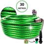 Imagem de Mangueira Jardim 30 Metros Flexivel Antitorção Trançada Reforçada Resistente Kit com Esguicho e Conector Tripla Camada Não Dobra Qualidade