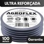 Imagem de Mangueira Jardim AgroFlex 100M e Kit Esguicho Tramontina