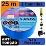 Imagem de Mangueira para Jardim 25 Metro Azul Chata + Suporte - DuraFlex