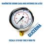 Imagem de Manômetro 100mm 0-70 kgf/cm2 x 1000 Psi Vertical Com glicerina