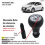 Imagem de Manopla Bola Alavanca Câmbio Peugeot 208 2012-2019 Cromada