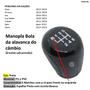 Imagem de Manopla Bola Câmbio Onix Joy Prisma Cobalt Preta 6 marchas