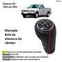 Imagem de Manopla Bola de Câmbio Saveiro G4 2005-2009 Preta e Cromada