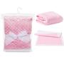 Imagem de Manta Coberta De Bebe Microfibra Solft Sherpa Dupla Face Rosa