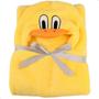 Imagem de Manta Cobertor Toalha de Banho com Capuz para Bebê Criança Lorben Manto Bichinhos Fleece Macio