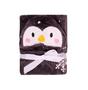 Imagem de Manta com Capuz Baby Pinguim Toque Macio Cobertor Antilérgico 75x100cm - Jolitex