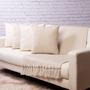 Imagem de Manta para sofá jaccard com franjas 1,40x1,80 com 4 capas de almofada
