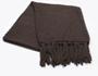 Imagem de manta para sofá marrom xale protetor sofa artesanal algodão
