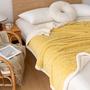 Imagem de Manta UKELER Bohemian Sherpa Twin Size amarela