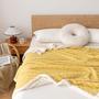 Imagem de Manta UKELER Bohemian Sherpa Twin Size amarela