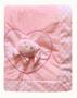 Imagem de Manta Ursinho Baby Rosa com Bordado Enxoval para Bebê Nenê 75cm x 1metro