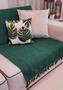 Imagem de Manta Xale para sofá / cama 1,5x2,2m VERDE FOLHA tear artesanal decorativa protetora