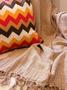 Imagem de Manta Xale para sofá / cama 1,8x2,2m CARAMELO tear artesanal decorativa protetora
