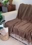 Imagem de Manta Xale para sofá / cama 1,8x2,2m CASTOR tear artesanal