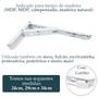 Imagem de Mão francesa dobrável de encaixe retrátil com gatilho 24cm