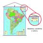 Imagem de Mapa America Do Sul - Banner Para Pendurar Enviado em Tubo