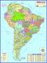 Imagem de Mapa América do Sul Político e Rodoviário 120x90cm Gigante
